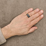 Men's 10K Yellow Gold 1.00 Cttw White and Black Diamond Cluster Ring-2 thumbnail 3