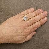 Men's 14K Yellow Gold Plated Sterling Silver 1.0 Cttw Diamond Geometric Band Ring-2 thumbnail 3