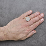Men's 10K Yellow Gold 2-1/10 Cttw Diamond Concentric Circles Cocktail Ring-2 thumbnail 3