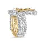 Men's 10K Yellow Gold 5-2/5 Cttw Diamond Jesus Crucifix Cross Cocktail Ring-4 thumbnail 5