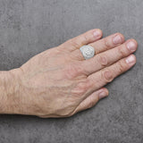 Men's 10K Yellow Gold 2-1/2 Cttw Round Diamond Cluster Cocktail Ring-2 thumbnail 3