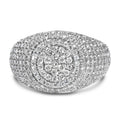 Men's 10K Yellow Gold 1 1/2 Cttw Diamond Cluster Dome Band Ring-0