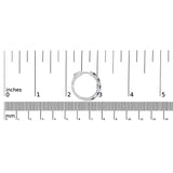 14K White Gold 4x3mm Oval Blue Sapphire and 1/4 Cttw Diamond Alternating Hoop Earring (I-J Color, SI2-I1 Clarity)-4 thumbnail 5