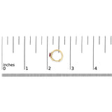 10K Yellow Gold Pear Cut Red Ruby 4x3 mm and 1/10 Cttw Round Diamond Huggy Earrings (I-J Color, I1-I2 Clarity)-4 thumbnail 5