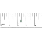 14K White Gold Oval Green Emerald and 1/10 Cttw Diamond Halo Stud Earrings  (I-J Color, I1-I2 Clarity)-4 thumbnail 5