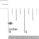 10K Yellow Gold Blue Sapphire and Diamond Accent Evil Eye Stud Earring (H-I Color, I1-I2 Clarity)-4 thumbnail 5