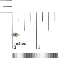 10K Yellow Gold Blue Sapphire and Diamond Accent Evil Eye Stud Earring (H-I Color, I1-I2 Clarity)