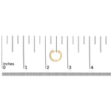 10K Yellow Gold Alternating Blue Sapphire 1/10 Cttw Diamond Huggy Hoop Earrings  (I-J Color, I1-I2 Clarity)-4 thumbnail 5