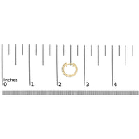 10K Yellow Gold Alternating Blue Sapphire 1/10 Cttw Diamond Huggy Hoop Earrings  (I-J Color, I1-I2 Clarity)