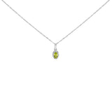 10K White Gold 5x3mm Gemstone and Diamond Accent Halo Oval Shape 18