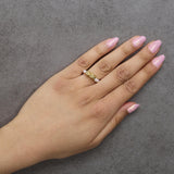 18K Yellow Gold Freshwater Pearl Dragon Charm Adjustable Ring Band-2 thumbnail 3