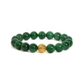 18K Yellow Gold Aventurine Beaded Charm Bracelet-0