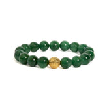 18K Yellow Gold Aventurine Beaded Charm Bracelet-0 thumbnail 1