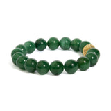 18K Yellow Gold Aventurine Beaded Charm Bracelet-1 thumbnail 2
