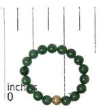 18K Yellow Gold Aventurine Beaded Charm Bracelet-4 thumbnail 5