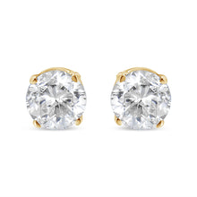 AGS Certified 14k Yellow Gold 3/8 cttw 4-Prong Set Brilliant Round-Cut Solitaire Diamond Push Back Stud Earrings (L-M Color, SI2-I1 Clarity)-4