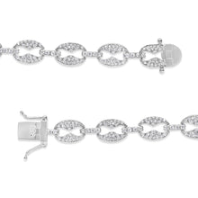 14K White Gold 1 1/2 Cttw Round Diamond Set Link Bracelet (I-J Color, I1-I2 Clarity) - 7"-4