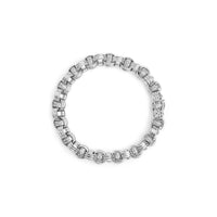 14K White Gold 1/2 Cttw Diamond Knotted Byzantine Link Bracelet (H-I Color, I2-I3 Clarity) - 7