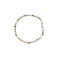10k Two-Toned Gold 2.00 Cttw Channel Set Baguette-Diamond Weave and  