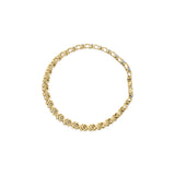 10K Yellow Gold 1/2 Cttw Diamond Alternating X-Link Bracelet-3 thumbnail 4