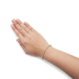 10K Yellow Gold 1/2 Cttw Diamond Alternating X-Link Bracelet-2 thumbnail 3