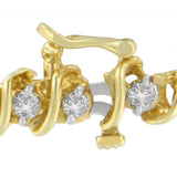 14K Yellow Gold Round Cut Diamond Spiral Link Bracelet (3.00 cttw, H-I Color, SI2-I1 Clarity)-2 thumbnail 3