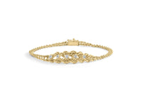 10K Yellow Gold 1/4 Cttw Round-Cut Diamond Basket Weave Rope Chain Style 7