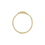 10K Yellow Gold 1/4 Cttw Round-Cut Diamond Basket Weave Rope Chain Style 7