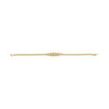 10K Yellow Gold 1/4 Cttw Round-Cut Diamond Basket Weave Rope Chain Style 7