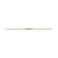 10K Yellow Gold 1/4 Cttw Round-Cut Diamond Basket Weave Rope Chain Style 7