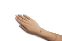 10K Yellow Gold 1/4 Cttw Round-Cut Diamond Basket Weave Rope Chain Style 7" Bracelet (H-I Color, I1-I2 Clarity)-2