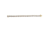 14K Yellow Gold 8.00 Cttw Champagne Diamond Floral Cluster Halo Link Bracelet (H-I Color, I1-I2 Clarity)-4 thumbnail 5