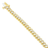 18K Yellow Gold Round Cut Diamond Spiral Link Bracelet (2.00 cttw, I-J Color, I1-I2 Clarity)-1 thumbnail 2