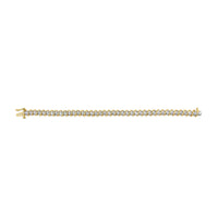 18K Yellow Gold 4.0 Cttw Round-Cut Diamond S-Link 7