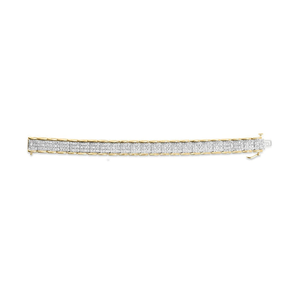10K Yellow Gold 5.00 Cttw Round-Cut Diamond Link 7