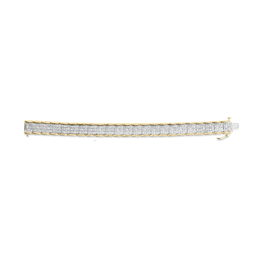 10K Yellow Gold 5.00 Cttw Round-Cut Diamond Link 7