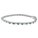14K White Gold Round-Cut Blue Diamonds Bracelet (3.00 cttw, Blue Color, Clarity)-0 thumbnail 1