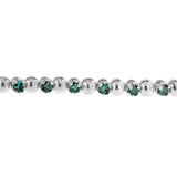 14K White Gold Round-Cut Blue Diamonds Bracelet (3.00 cttw, Blue Color, Clarity)-2 thumbnail 3