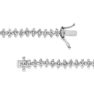 14K White Gold 5 1/2 Cttw Round Diamond 2-Prong Tennis Bracelet (H-I Color, SI2-I1 Clarity) - 7