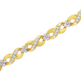 10K Yellow Gold Round-Cut Diamond Infinite Love Bracelet (1.00 cttw, I-J Color, I2-I3 Clarity)-3 thumbnail 4