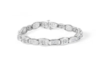 14K White Gold 2-1/2 Cttw Round-Brilliant & Baguette Cut Diamond 7