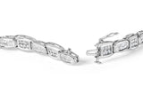 14K White Gold 2-1/2 Cttw Round-Brilliant & Baguette Cut Diamond 7