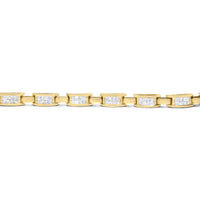 14K Yellow Gold Princess-Cut Diamond Links of Love Bracelet (2.00 cttw, H-I Color, SI2-I1 Clarity)