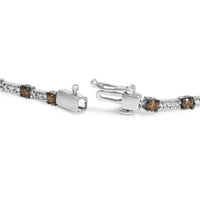14k White Gold 2 1/4 Cttw Champagne Diamond Bar Link 7