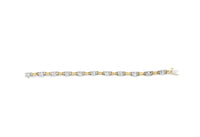 14K Two-Tone Gold 1.00 Cttw Princess-Cut Diamond Chain Link 7