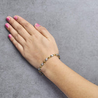 14K Two-Tone Gold 1.00 Cttw Princess-Cut Diamond Chain Link 7