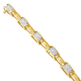 14K Yellow Gold Princess Cut Diamond Chain Link Bracelet (1.00 cttw, H-I Color, SI1-SI2 Clarity)-1 thumbnail 2
