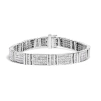 14K White Gold 7.0 Cttw Princess Cut Diamond 7