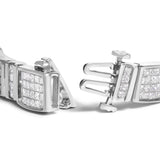 14K White Gold 7.0 Cttw Princess Cut Diamond 7