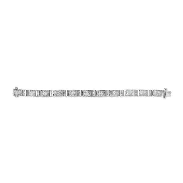 14K White Gold 7.0 Cttw Princess Cut Diamond 7